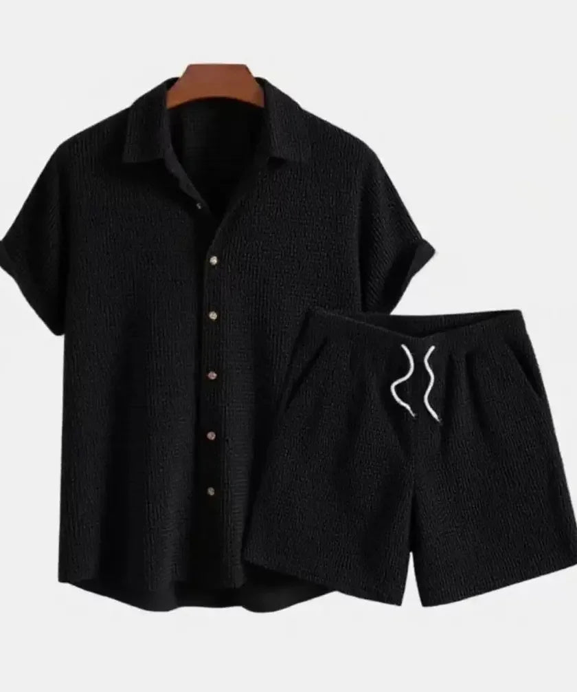 BEACHWEAR SET - MULTICOLOR - LOOSE SHORT SLEEVE - OLD MOEY