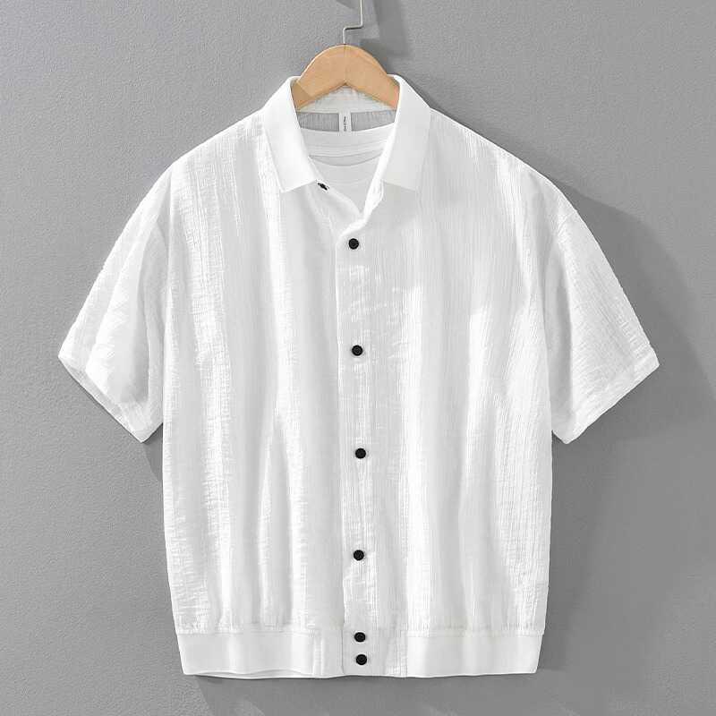MEN'S MODERN SHORT SLEEVE CASUAL SHIRT - OLD MOEY