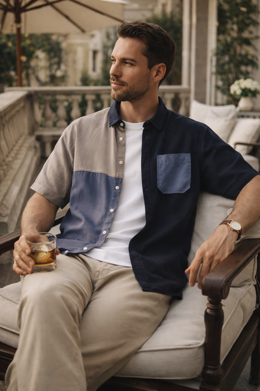 COLORBLOCK CASUAL POLO MOEY