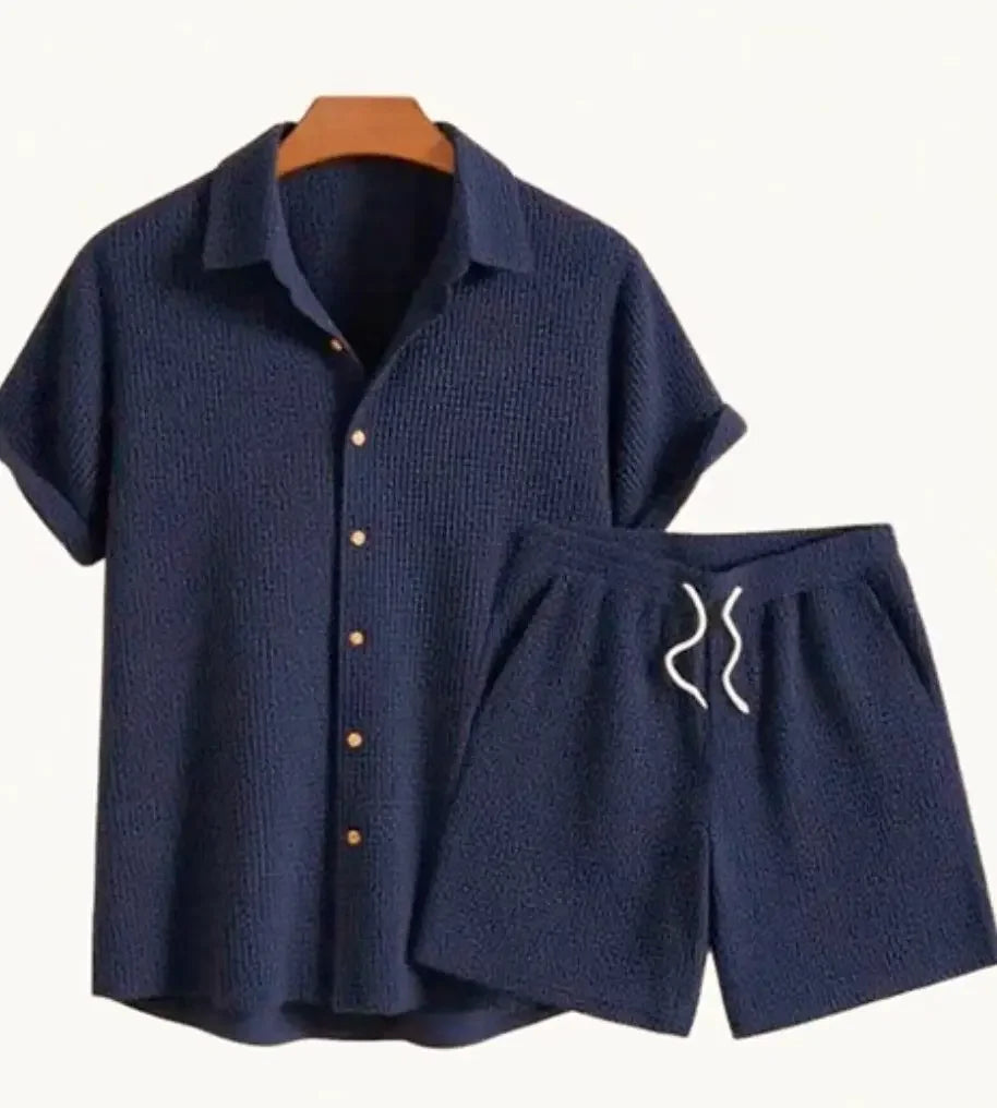 BEACHWEAR SET - MULTICOLOR - LOOSE SHORT SLEEVE - OLD MOEY