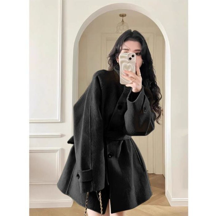 HIGH-QUALITY WOMEN'S SHORT WOOL COAT