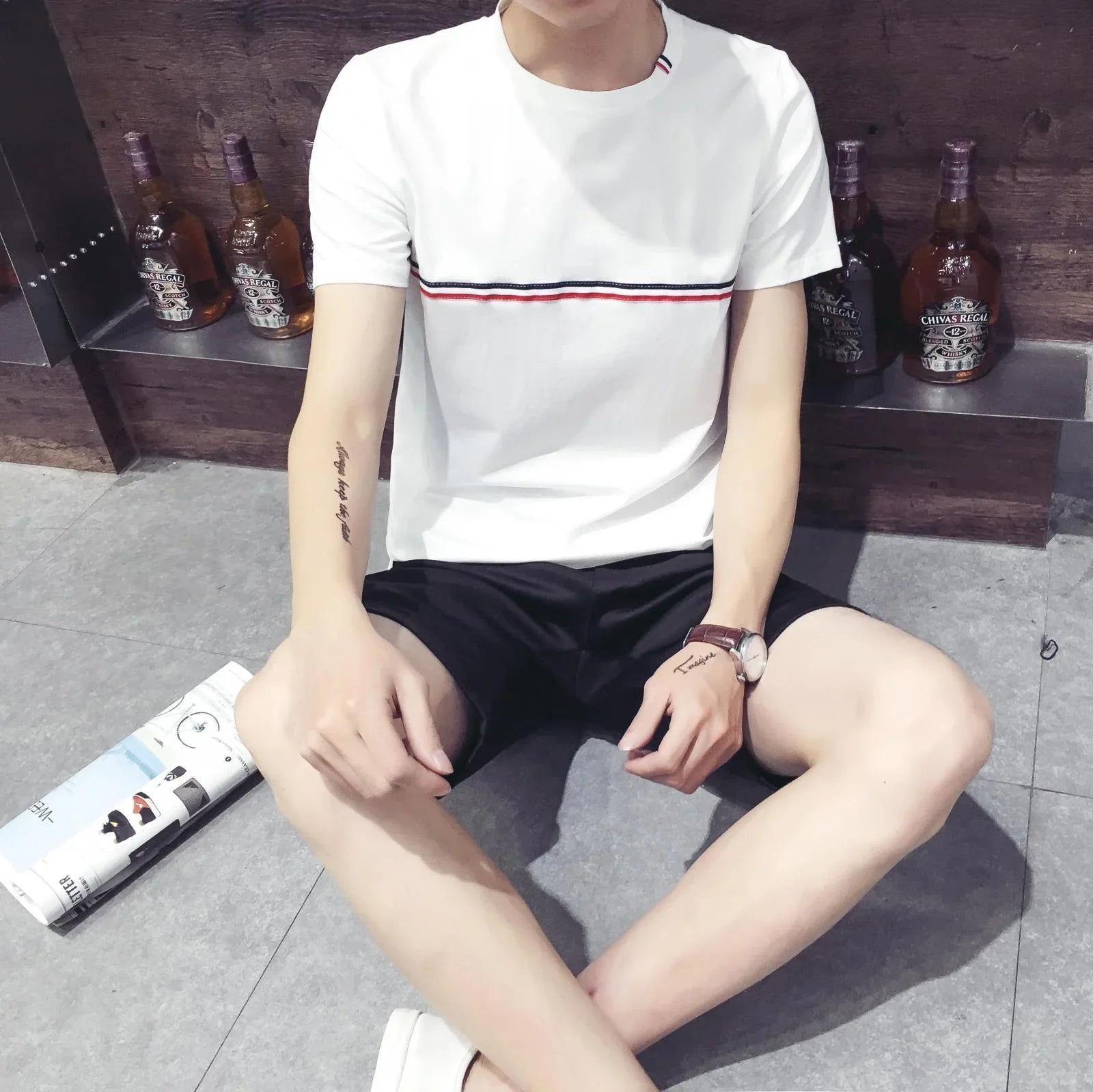 MEN'S T-SHIRT ROUND NECK - OLD MOEY