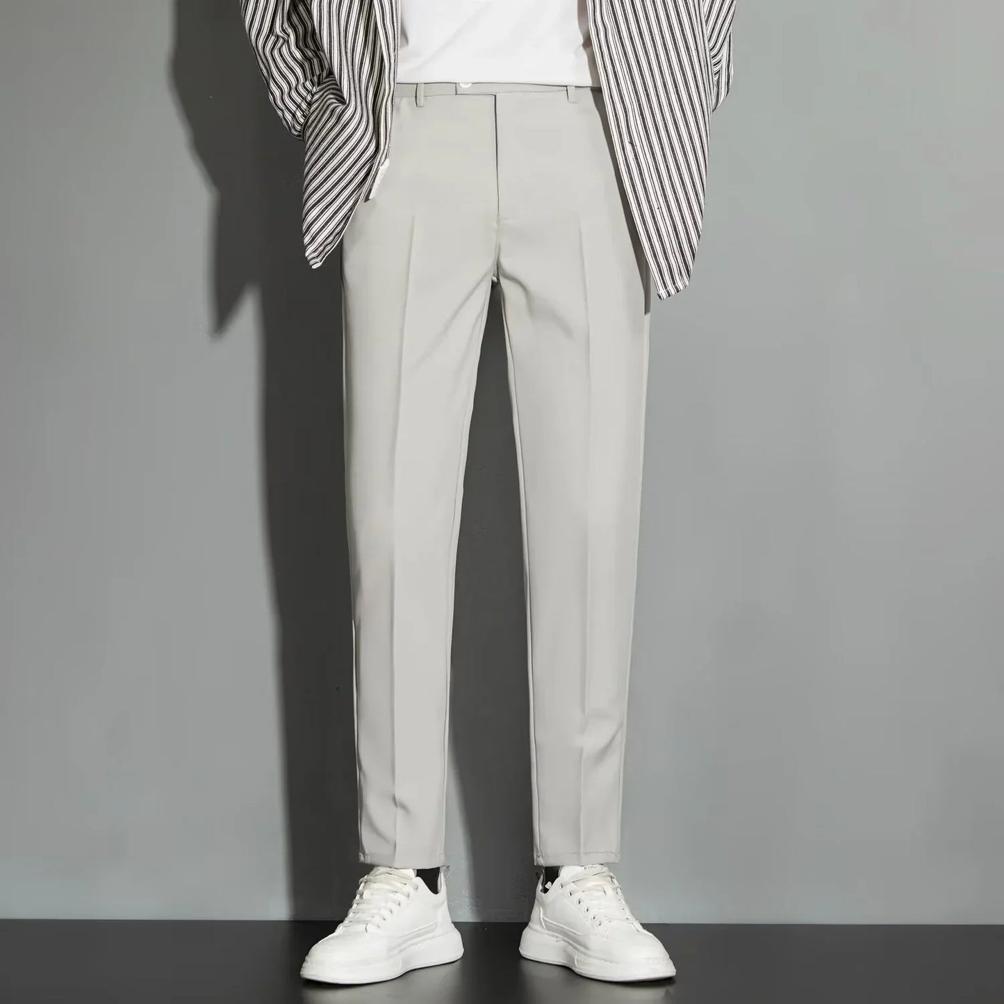 STRAIGHT TROUSERS - SPRING DRAPE EFFECT - OLD MOEY