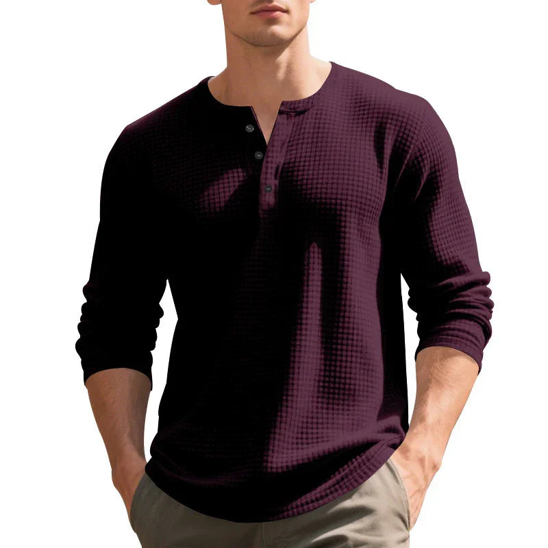 MEN'S RETRO LONG SLEEVE T-SHIRT CASUAL FIT - OLD MOEY