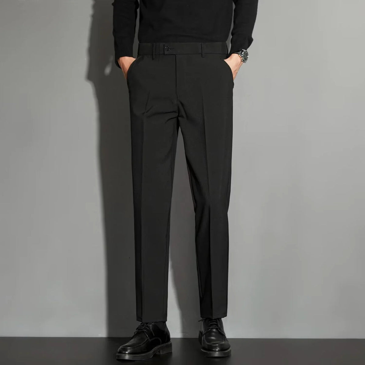STRAIGHT TROUSERS - SPRING DRAPE EFFECT - OLD MOEY