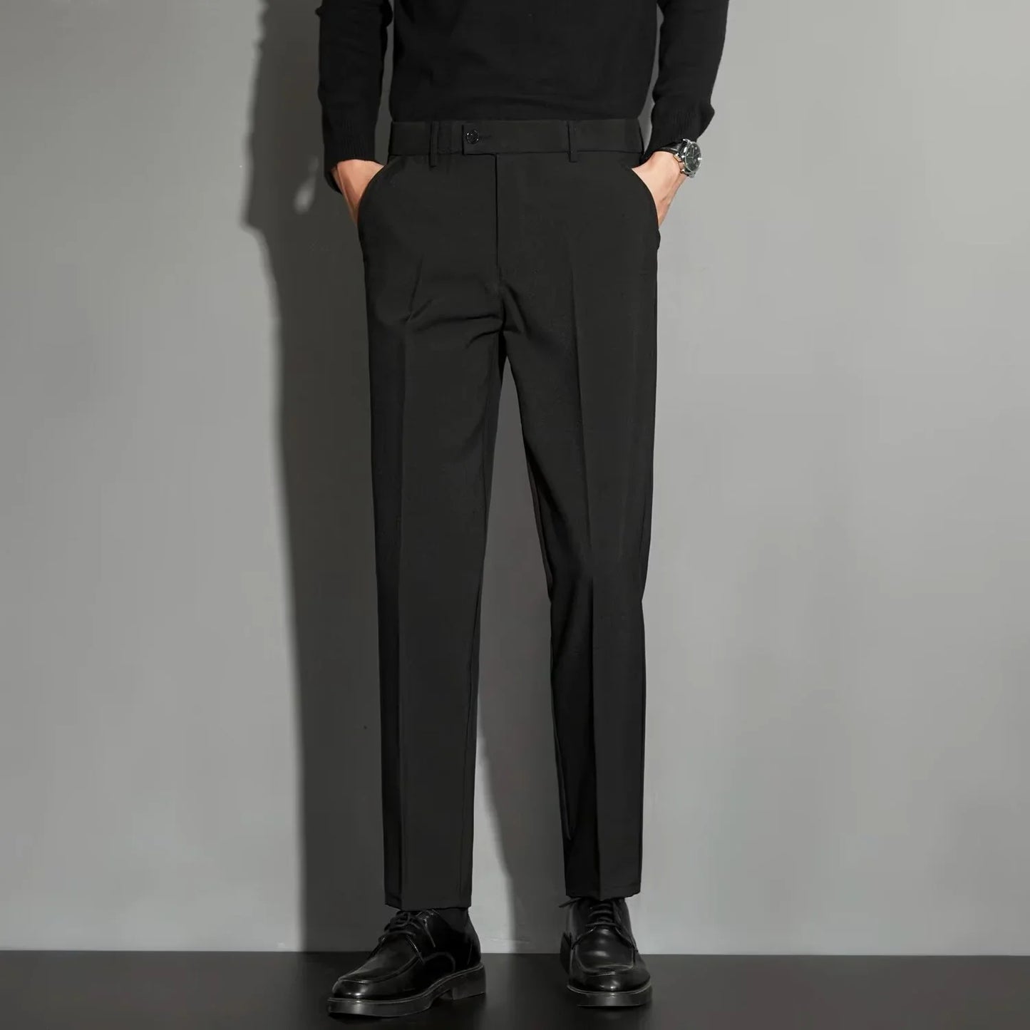 STRAIGHT TROUSERS - SPRING DRAPE EFFECT - OLD MOEY
