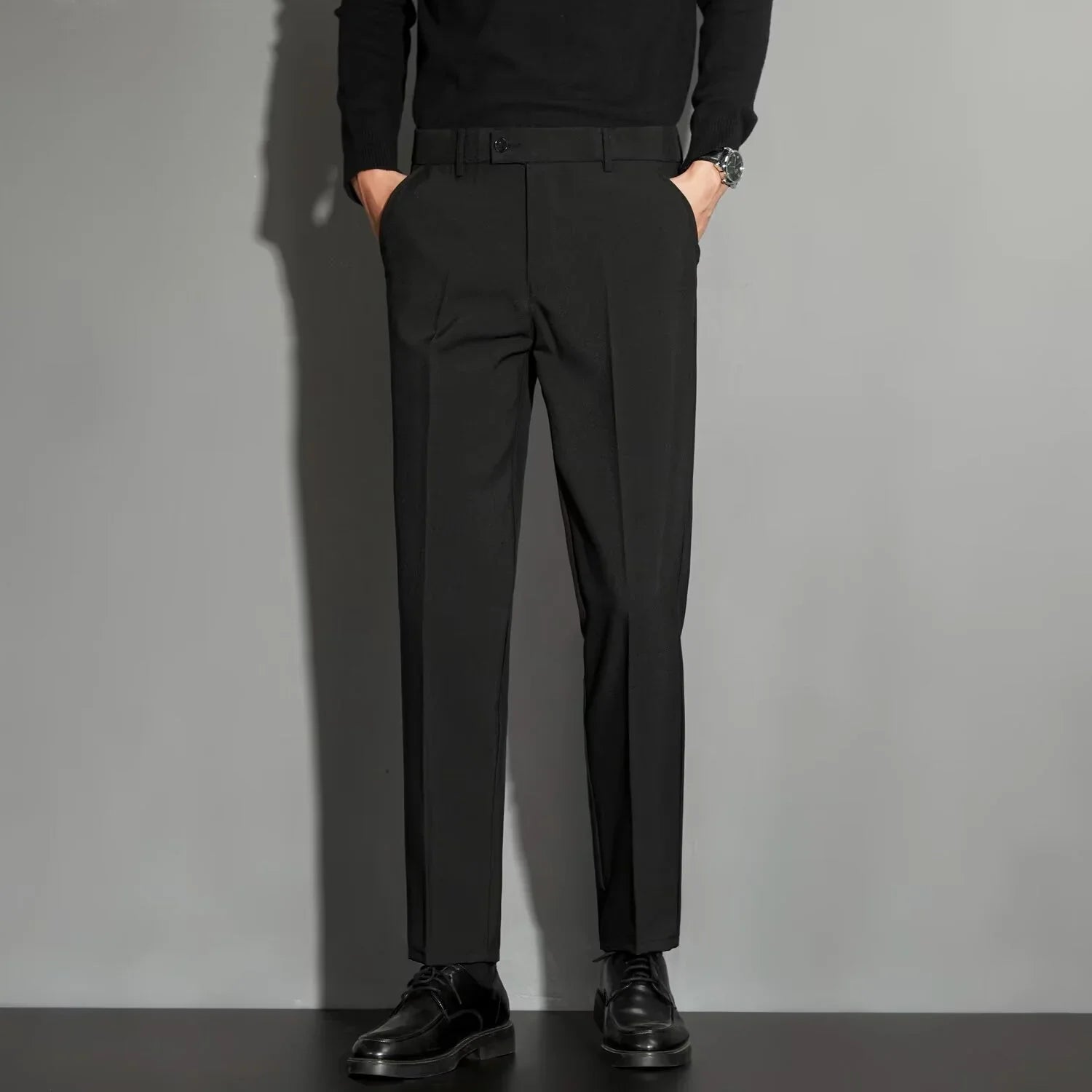 STRAIGHT TROUSERS - SPRING DRAPE EFFECT - OLD MOEY