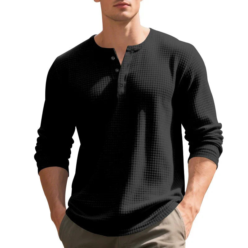MEN'S RETRO LONG SLEEVE T-SHIRT CASUAL FIT - OLD MOEY