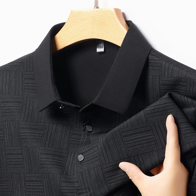 MEN'S SLIM FIT SHIRT BREATHABLE WITH LAPEL - OLD MOEY