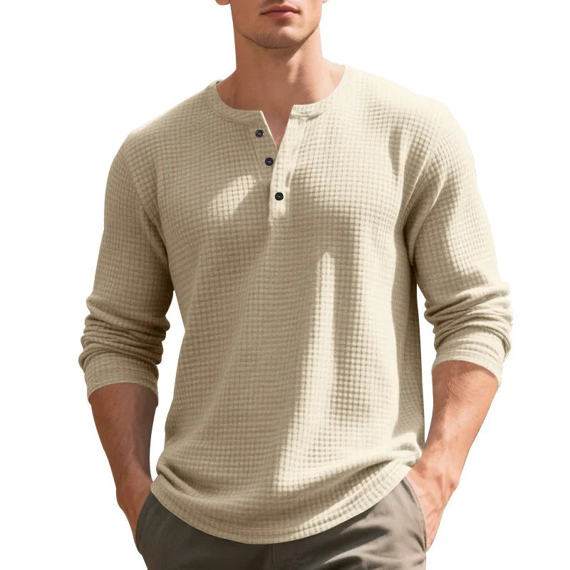 MEN'S RETRO LONG SLEEVE T-SHIRT CASUAL FIT - OLD MOEY