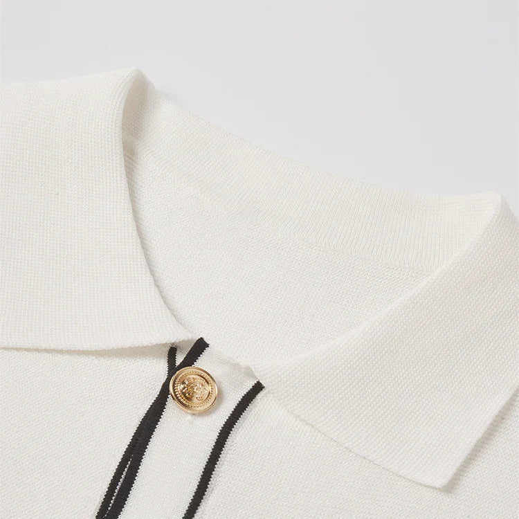 SIMPLE CARDINGAN CONTRAST COLOR OLD MONEY - OLD MOEY