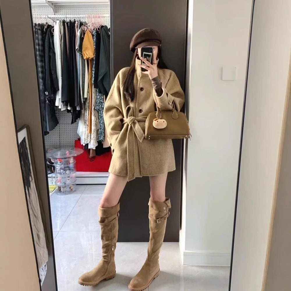 HIGH-QUALITY WOMEN'S SHORT WOOL COAT