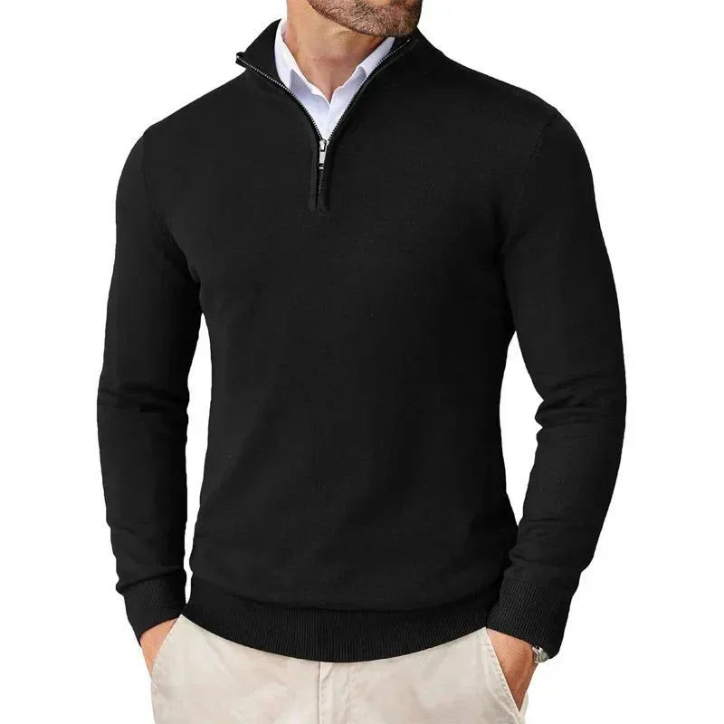 MEN'S SWEATER ULTRA THIN ZIPPER - AUTUMN FIT - OLD MOEY