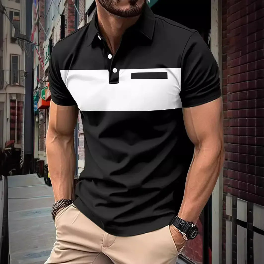 SHORT SLEEVE POLO SHIRT CASUAL FIT - OLD MOEY