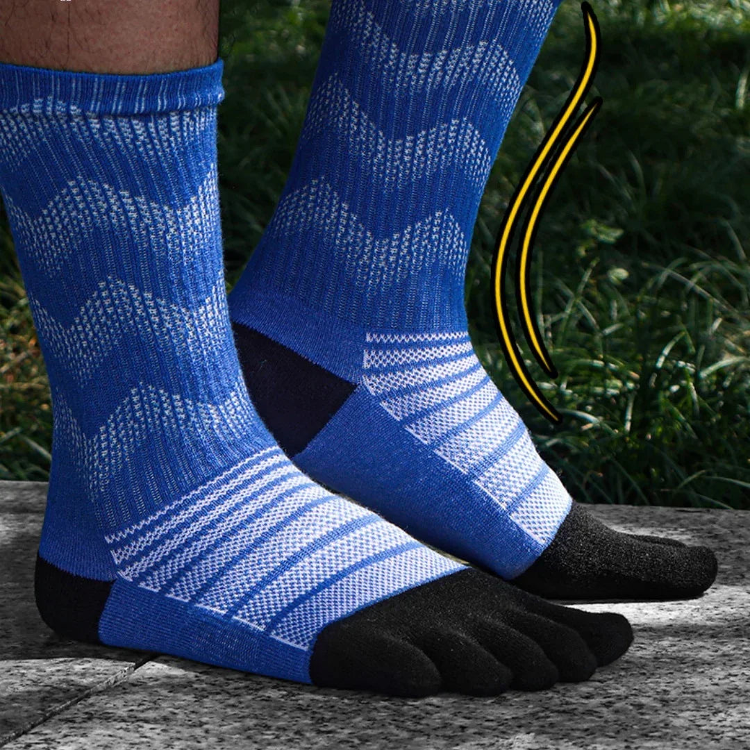 MEN'S WOOL SOCKS - QUICK DRY - FIVE TOE - OLD MOEY