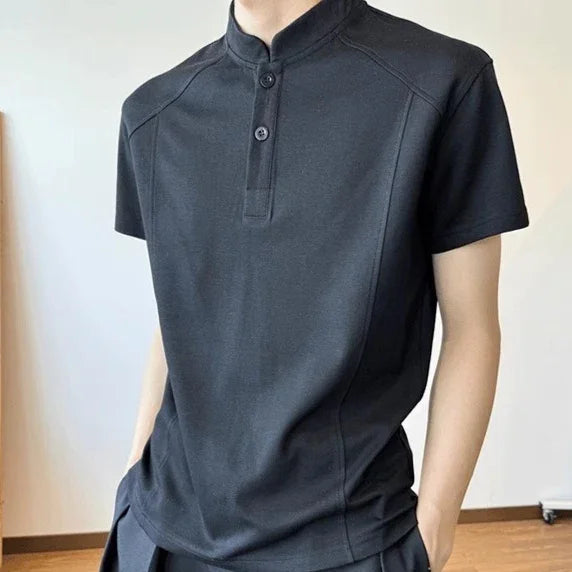 MEN'S PATCHWORK SHIRT SHORT SLEEVE CASUAL - OLD MOEY