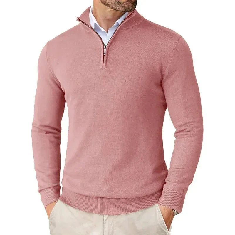 MEN'S SWEATER ULTRA THIN ZIPPER - AUTUMN FIT - OLD MOEY
