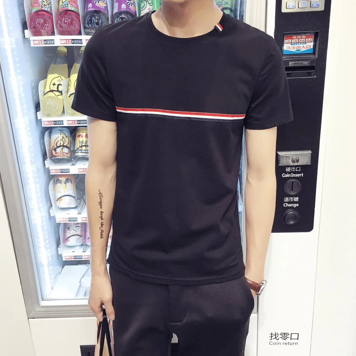 MEN'S T-SHIRT ROUND NECK - OLD MOEY