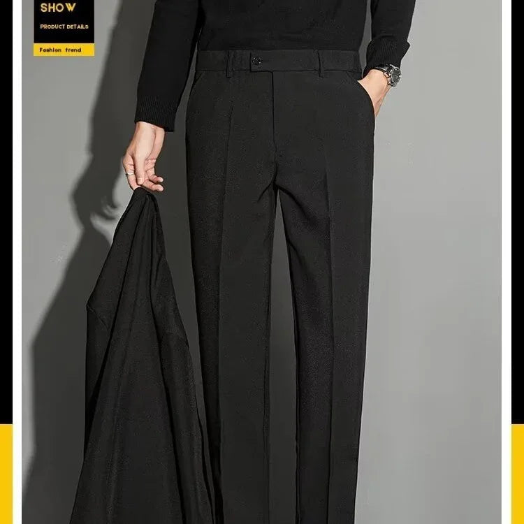 STRAIGHT TROUSERS - SPRING DRAPE EFFECT - OLD MOEY