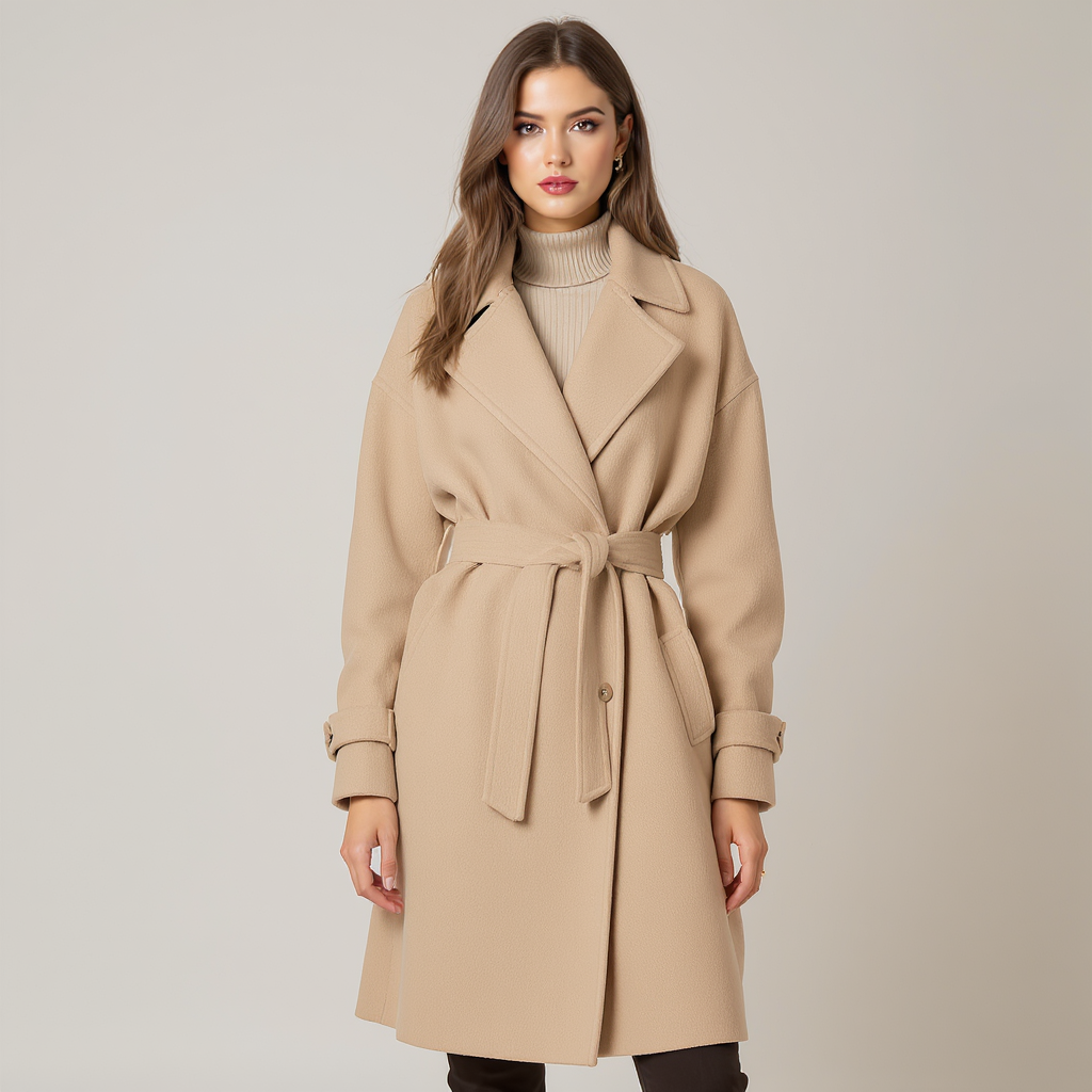 HIGH-QUALITY WOMEN'S SHORT WOOL COAT