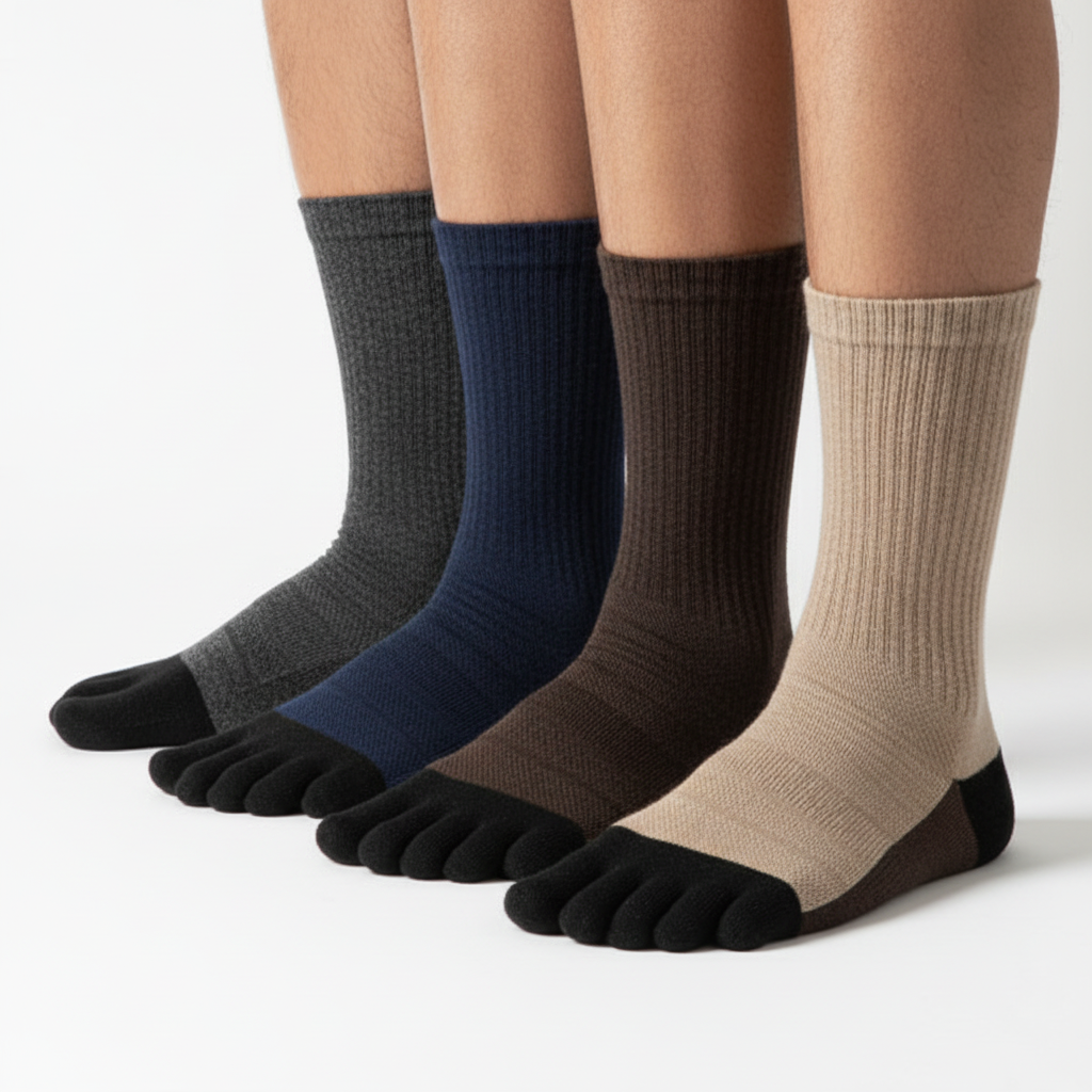 CALCETINES DE LANA PARA HOMBRE - SECADO RÁPIDO - CINCO PUNTAS