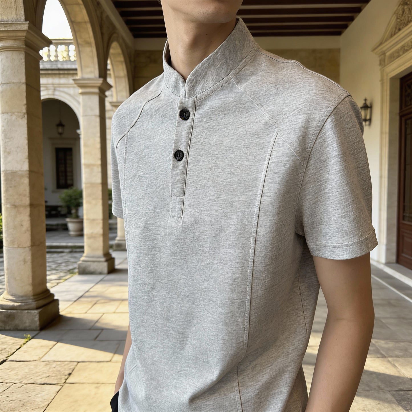 LANGFORD PANELLED SHORT-SLEEVE SHIRT