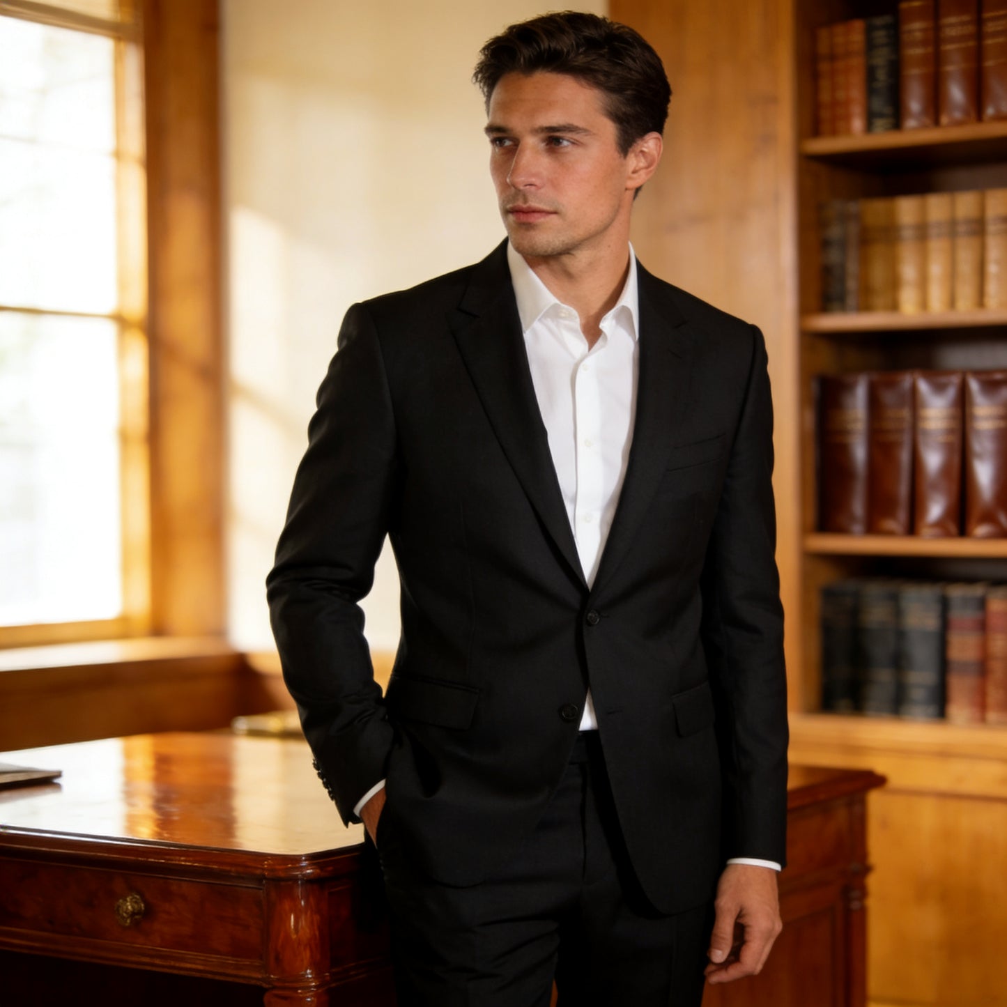 RETRO TWO-PIECE SOLID SUIT