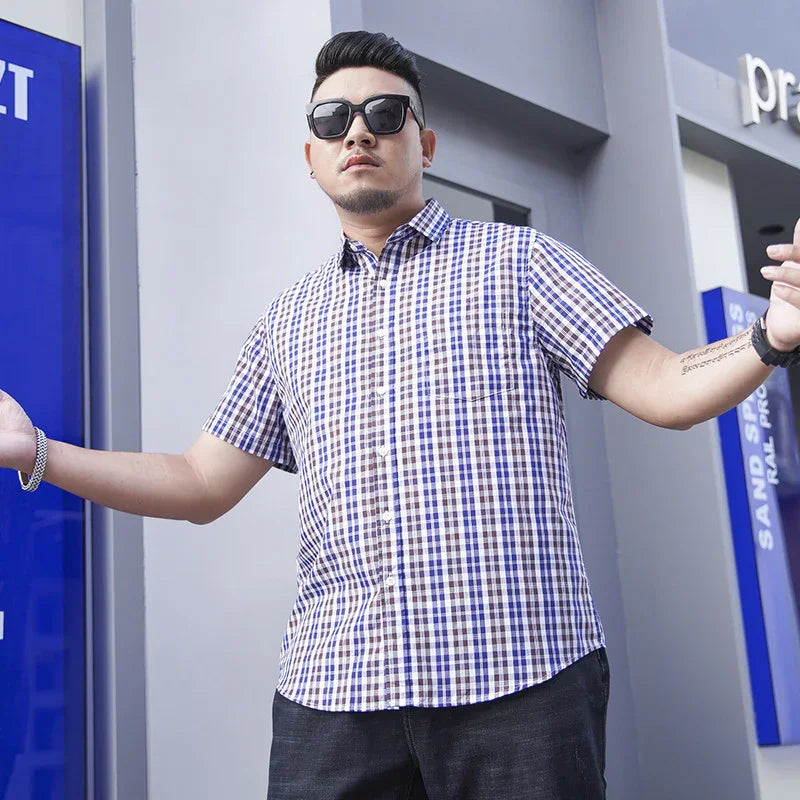 MEN'S SHORT SLEEVE SHIRT DYED FABRIC - OLD MOEY