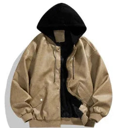 MEN'S RETRO JACKET FAUX LEATHER TWO PIECES - OLD MOEY