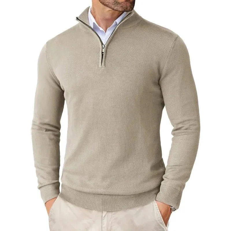 MEN'S SWEATER ULTRA THIN ZIPPER - AUTUMN FIT - OLD MOEY