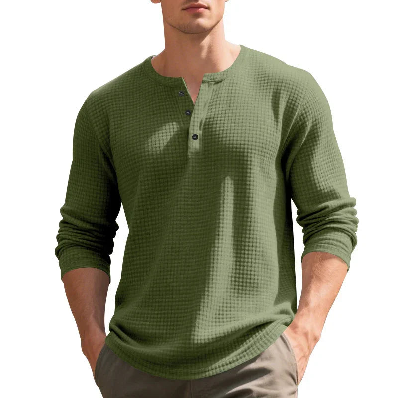 MEN'S RETRO LONG SLEEVE T-SHIRT CASUAL FIT - OLD MOEY