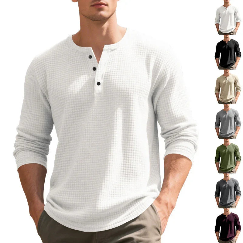MEN'S RETRO LONG SLEEVE T-SHIRT CASUAL FIT - OLD MOEY