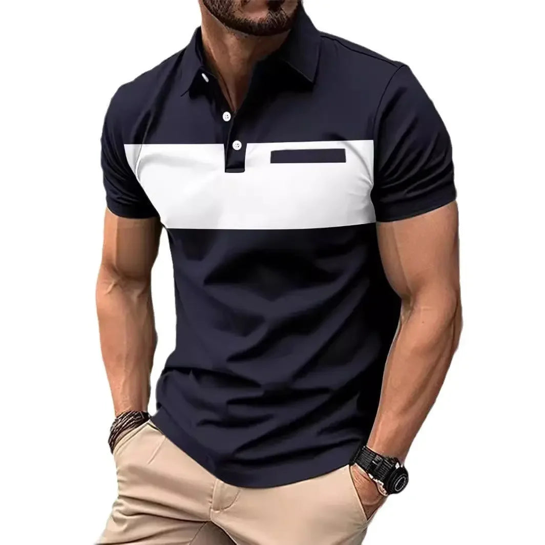 SHORT SLEEVE POLO SHIRT CASUAL FIT - OLD MOEY