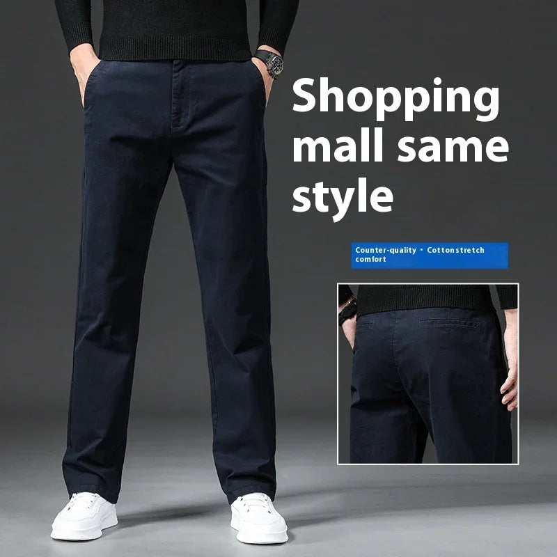 MEN'S SLIM TROUSERS FALL HEAVY COTTON STYLE - OLD MOEY