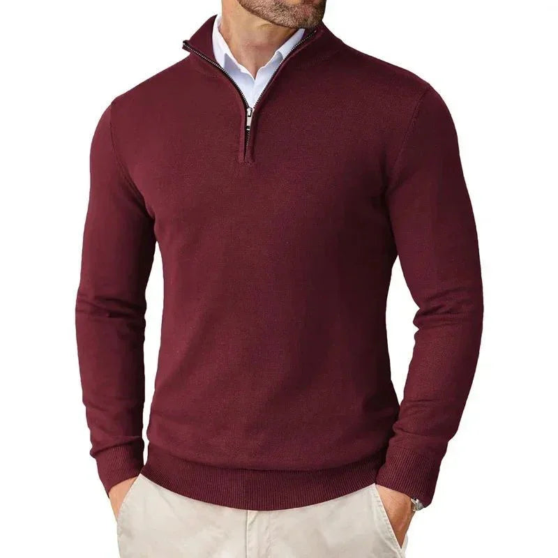 MEN'S SWEATER ULTRA THIN ZIPPER - AUTUMN FIT - OLD MOEY