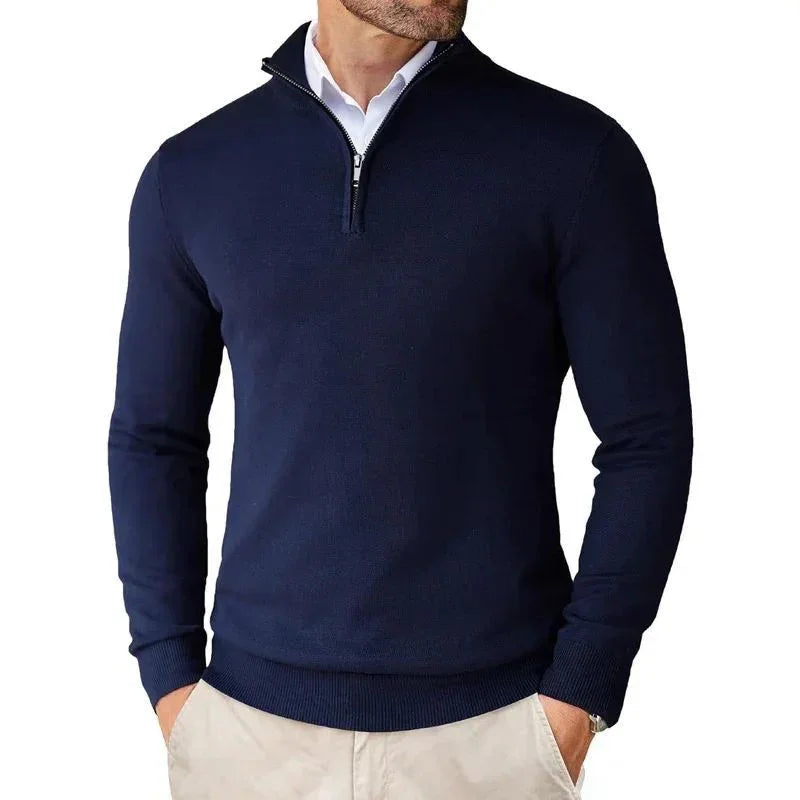 MEN'S SWEATER ULTRA THIN ZIPPER - AUTUMN FIT - OLD MOEY