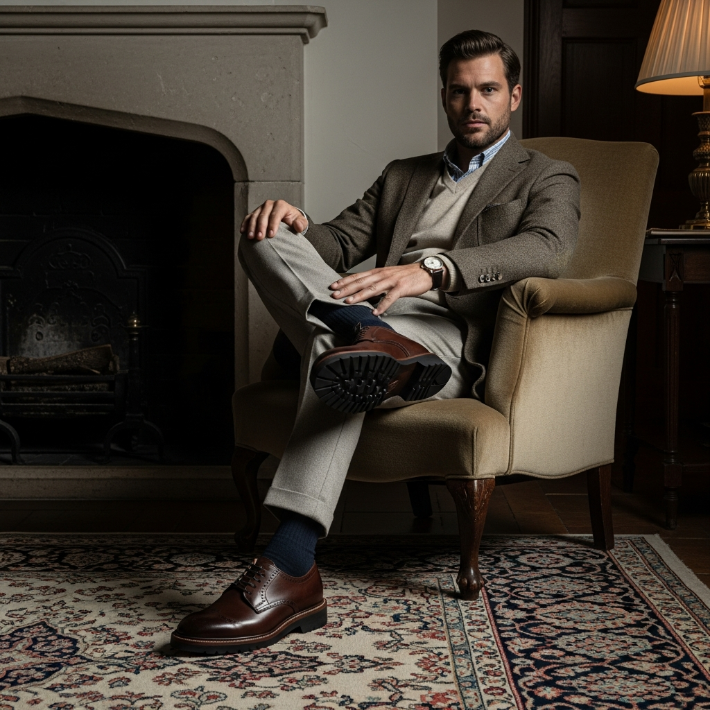 ASHFORD THICK SOLE LEATHER SHOES